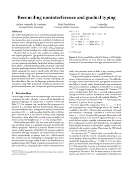 Reconciling Noninterference and Gradual Typing