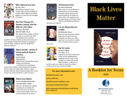Black Lives Matter Contributions by a Prestigious Activists and Victims of Police Brutality