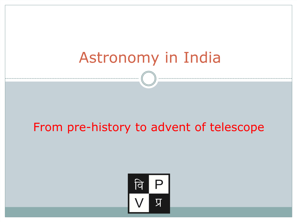 Astronomy in India