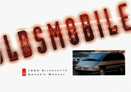 1994 Oldsmobile Silhouette Owner's Manual