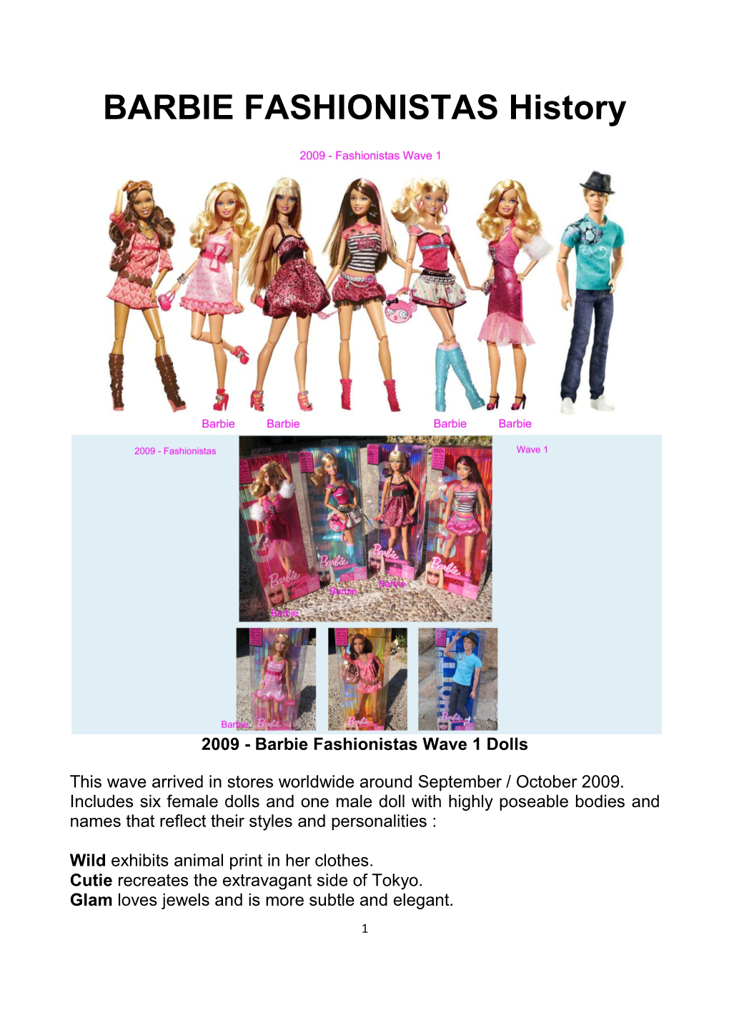 BARBIE FASHIONISTAS History