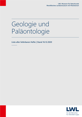 Geologie Und Paläontologie