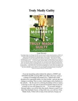 Truly Madly Guilty Liane Moriarty Bog PDF Epub