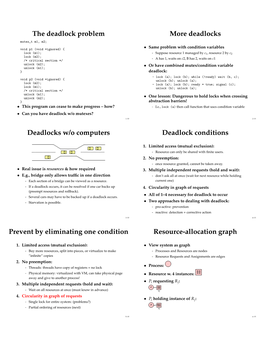 The Deadlock Problem