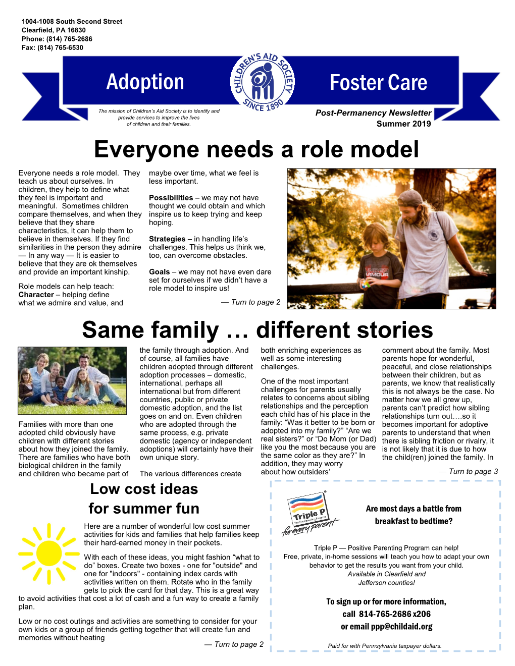 Adoption Foster Care Everyone Needs a Role Model Same Family