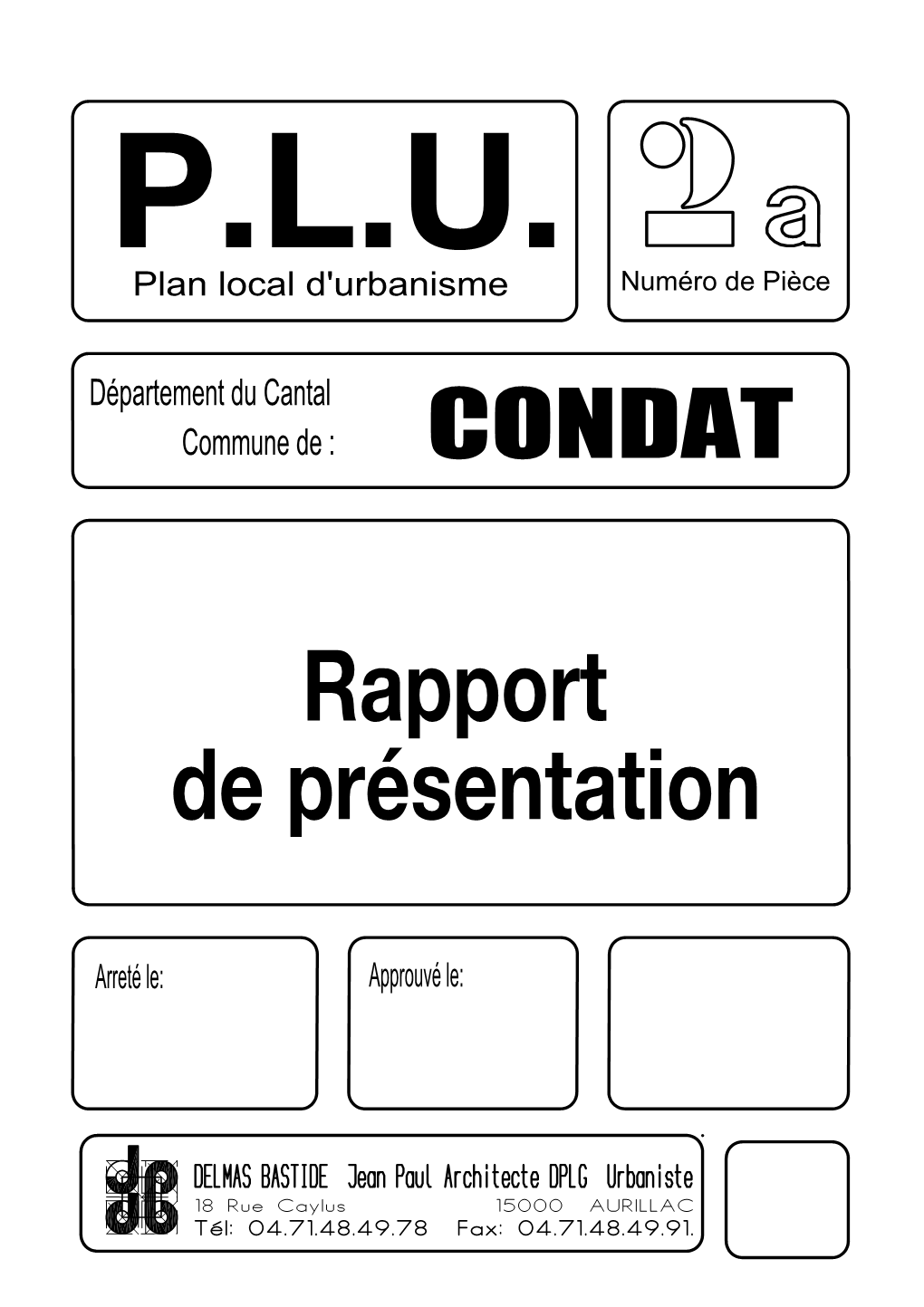 Rapport De Présentation