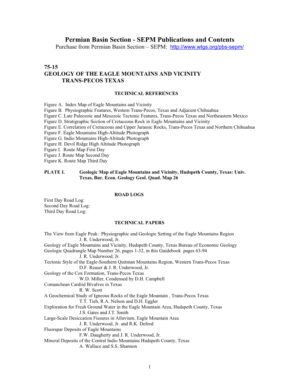 Permian Basin Section - SEPM Publications and Contents Purchase from Permian Basin Section – SEPM