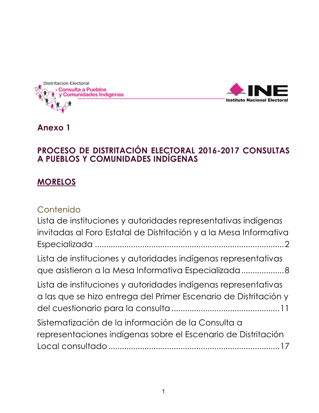 Anexo 1 PROCESO DE DISTRITACIÓN ELECTORAL