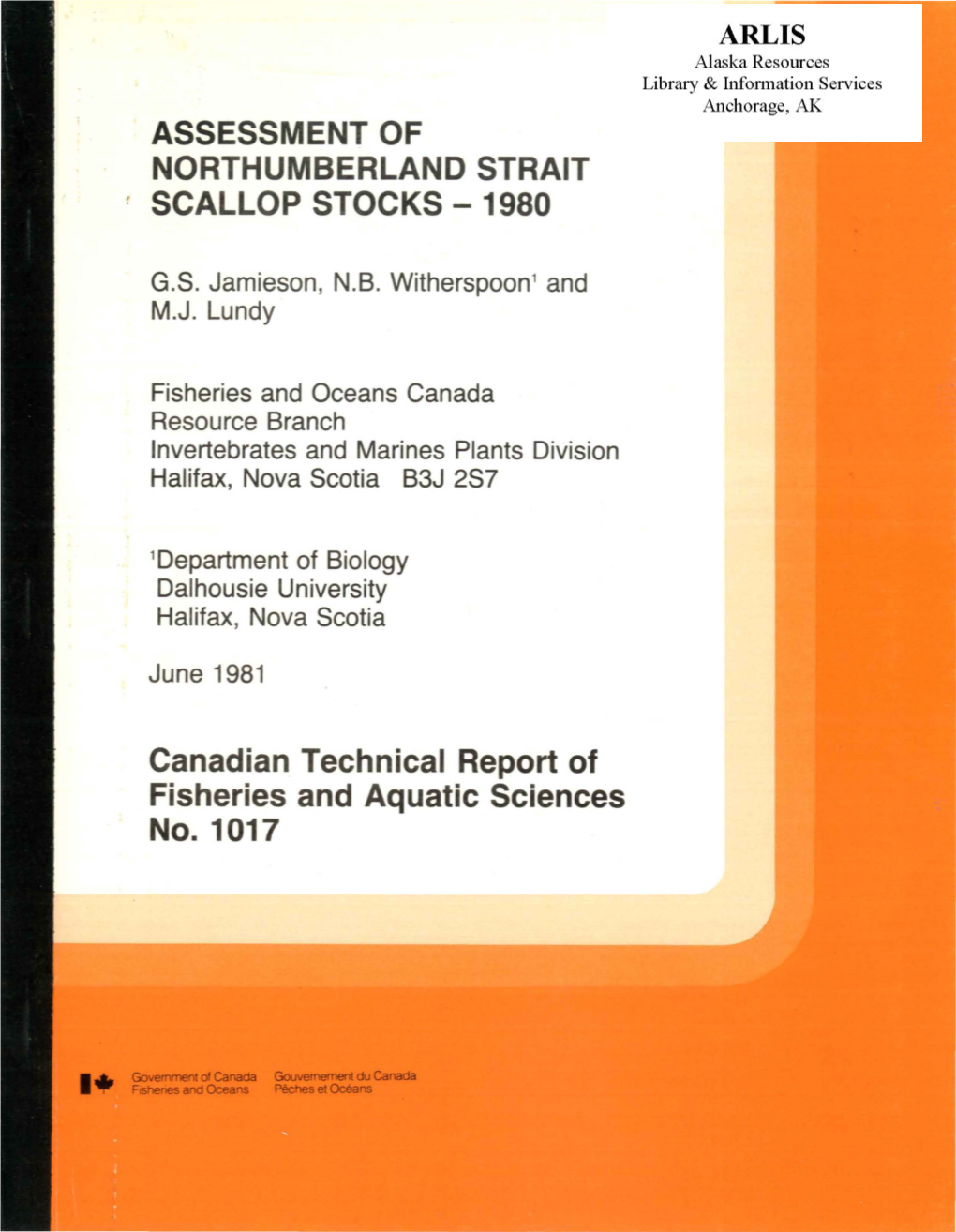 Assessment of Northumberland Strait Scallop Stocks, 1980