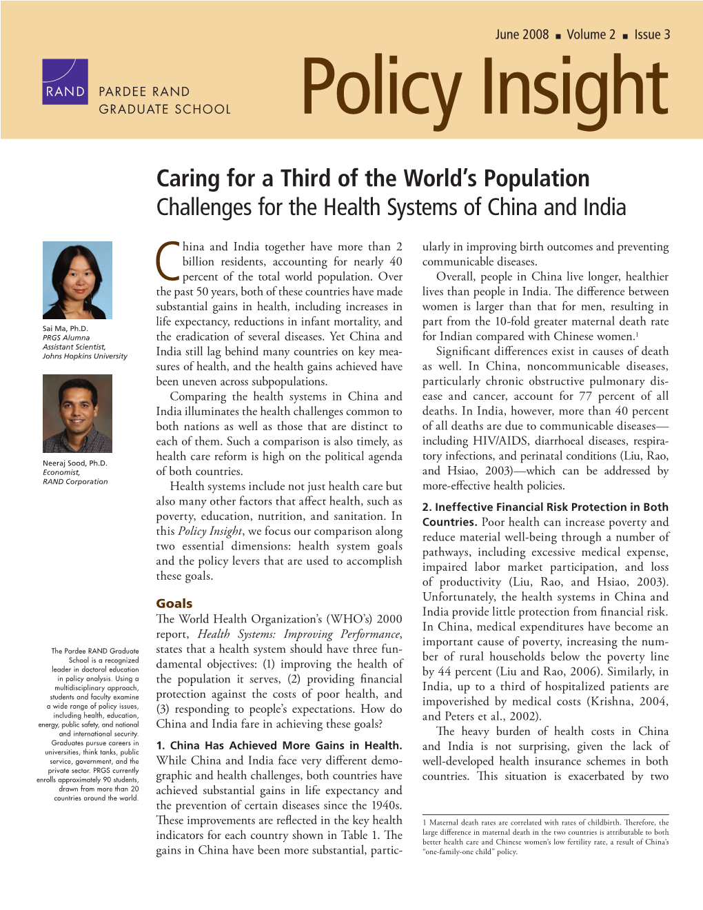 Challenges for the Health Systems of China and India