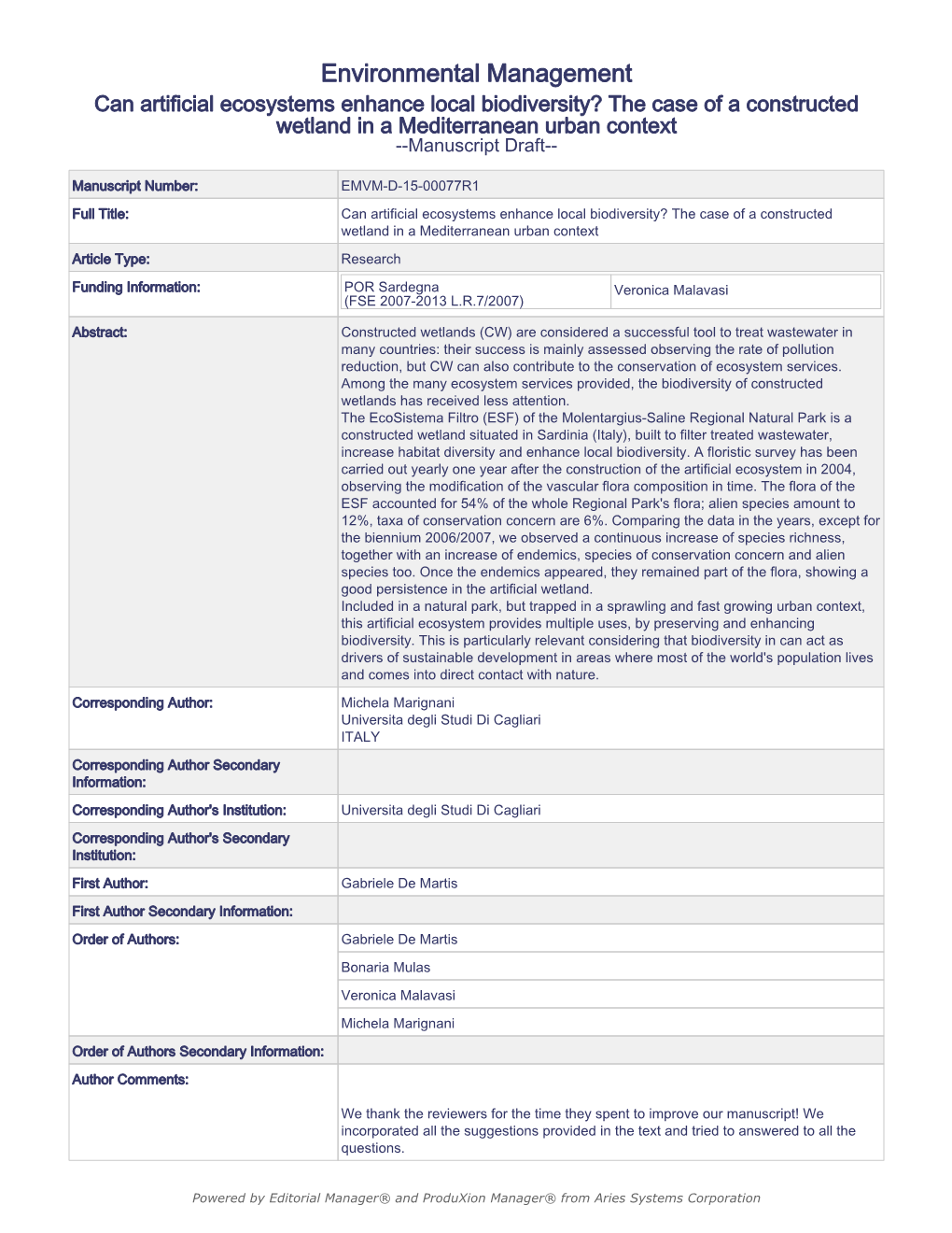 Environmental Management 147: 108–123