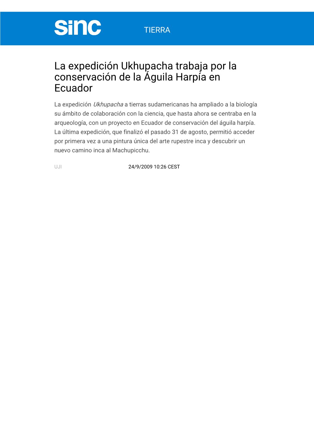 La Expedición Ukhupacha Trabaja Por La Conservación De La Águila Harpía En Ecuador