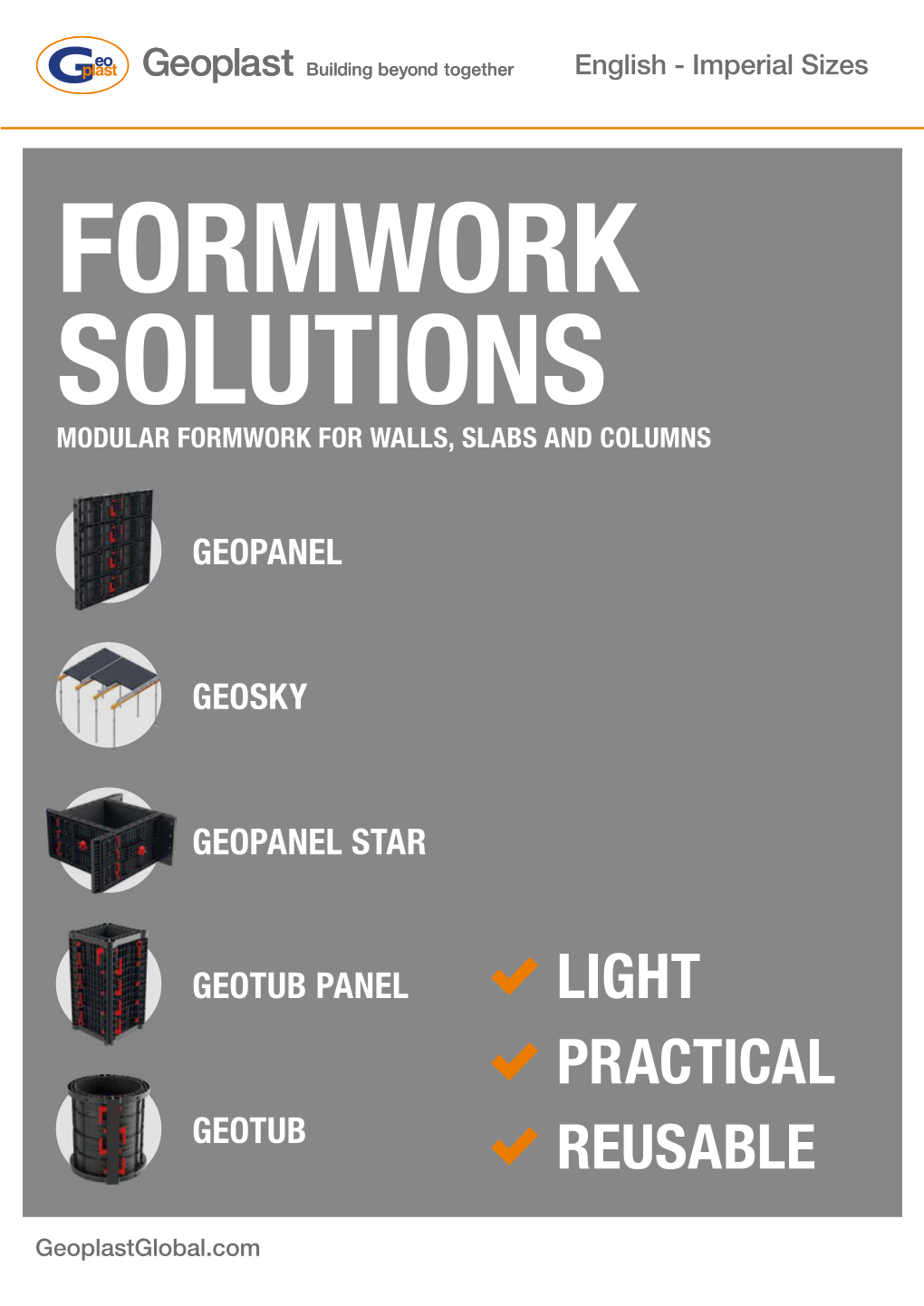 Modular Formwork for Walls, Slabs and Columns