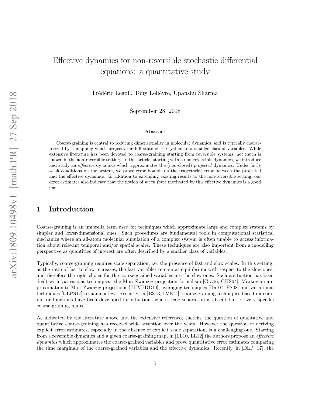 Effective Dynamics for Non-Reversible Stochastic Differential Equations: a Quantitative Study
