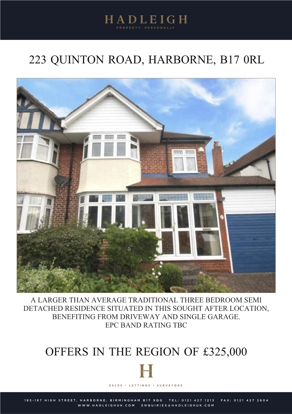 223 Quinton Road, Harborne, B17 0Rl Offers in the Region