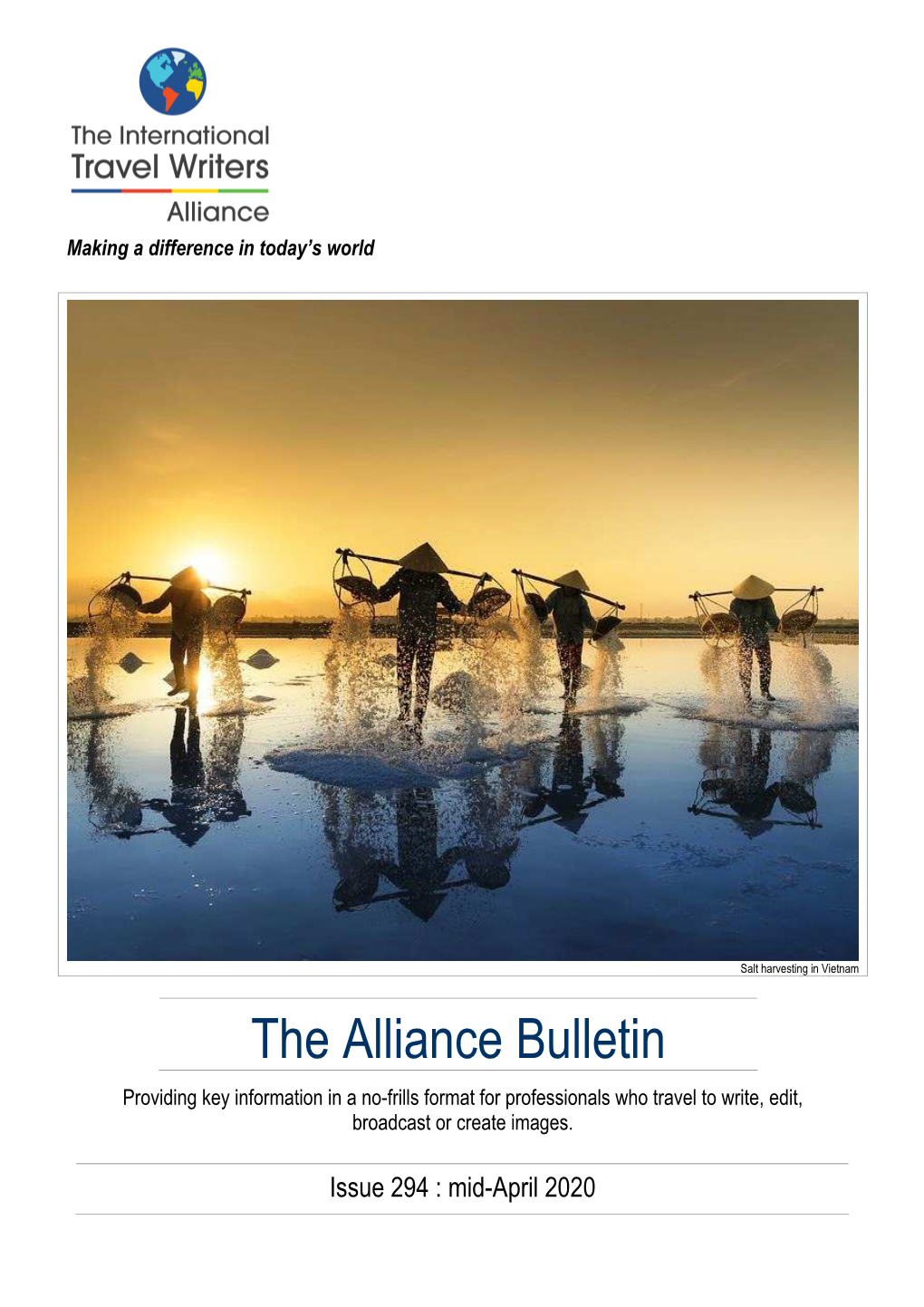 Alliance Bulletin Mid April 2020