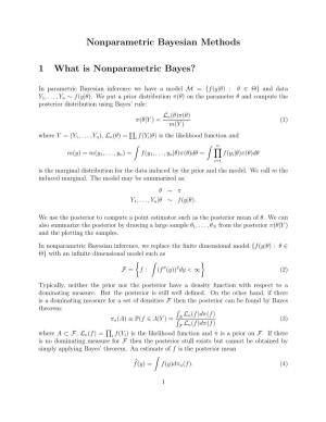 Nonparametric Bayesian Inference