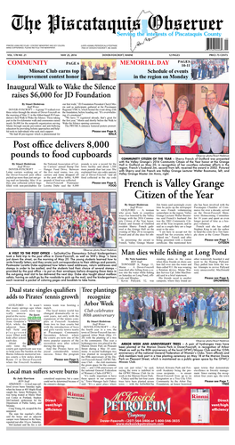 French Is Valley Grange Citizen of the Year