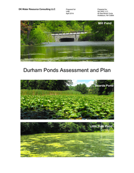 2014 Durham Ponds Assessment and Plan