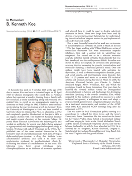 B. Kenneth Koe