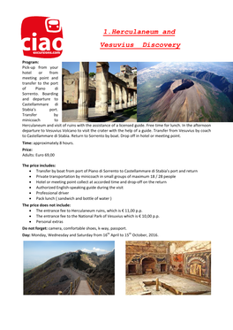 1.Herculaneum and Vesuvius Discovery