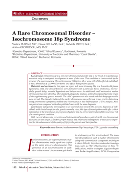 A Rare Chromosomal Disorder – Isochromosome 18P Syndrome