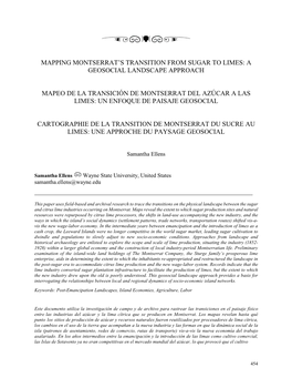 Mapping Montserrat's Transition