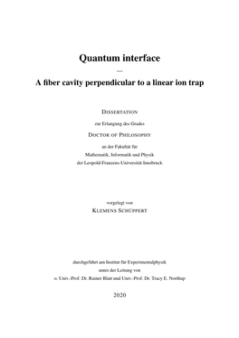 A Fiber Cavity Perpendicular to a Linear Ion Trap