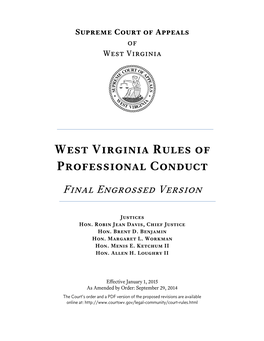 West Virginia Rules of Professional Conduct