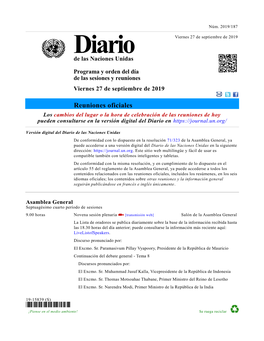 Diario De Las Naciones Unidas