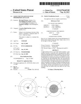 (12) United States Patent (10) Patent No.: US 8,270,445 B2 Morasse Et Al