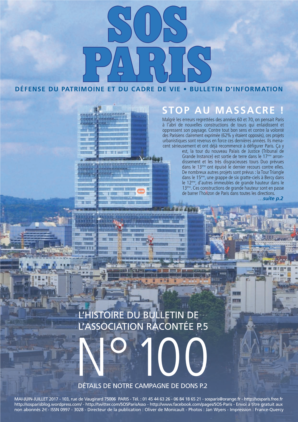 SOS Paris – Bulletin N°100