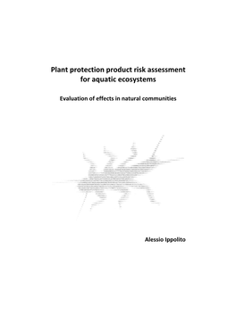 Plant Protection Product Risk Assessment for Aquatic Ecosystems