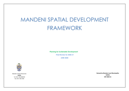 Mandeni Spatial Development Framework
