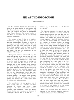 Isis at Thornborough. Miranda Green