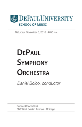 Depaul Symphony Orchestra