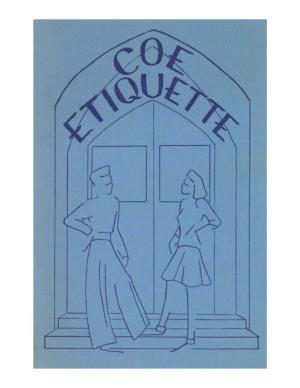 Coe Etiquette Book