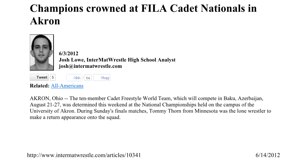 Champions Crowned at FILA Cadet Nationals in Akron Page 2 of 6