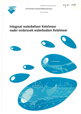 Lntegraal Waterbeheer Ketelmeer Nader Onderzoek Waterbodem Ketelmeer Ministerie Van Verkeer En Waterstaat