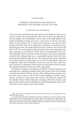 Catholic Converts in the Moluccas, Minahasa and Sangihe-Talaud, 1512–1680