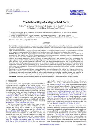 The Habitability of a Stagnant-Lid Earth N