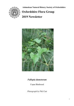 Oxfordshire Flora Group 2019 Newsletter