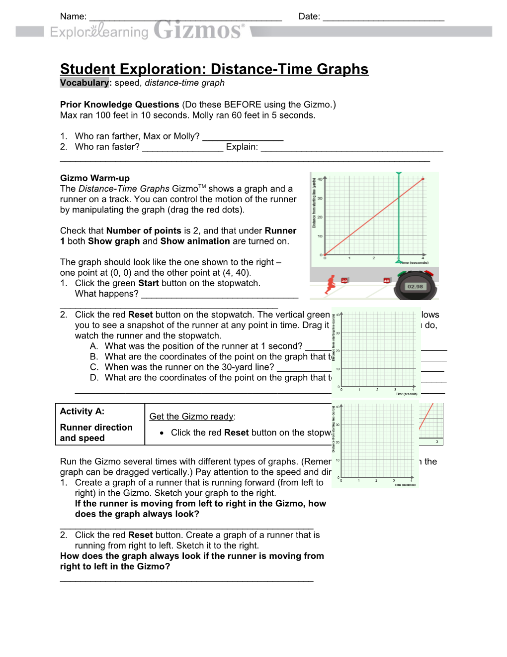 Distance-Time Graphs