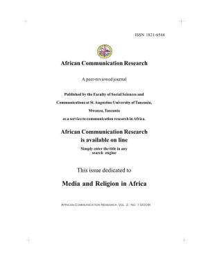 Media and Religion in Africa