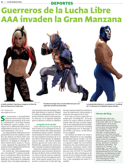 Guerreros De La Lucha Libre AAA Invaden La Gran Manzana