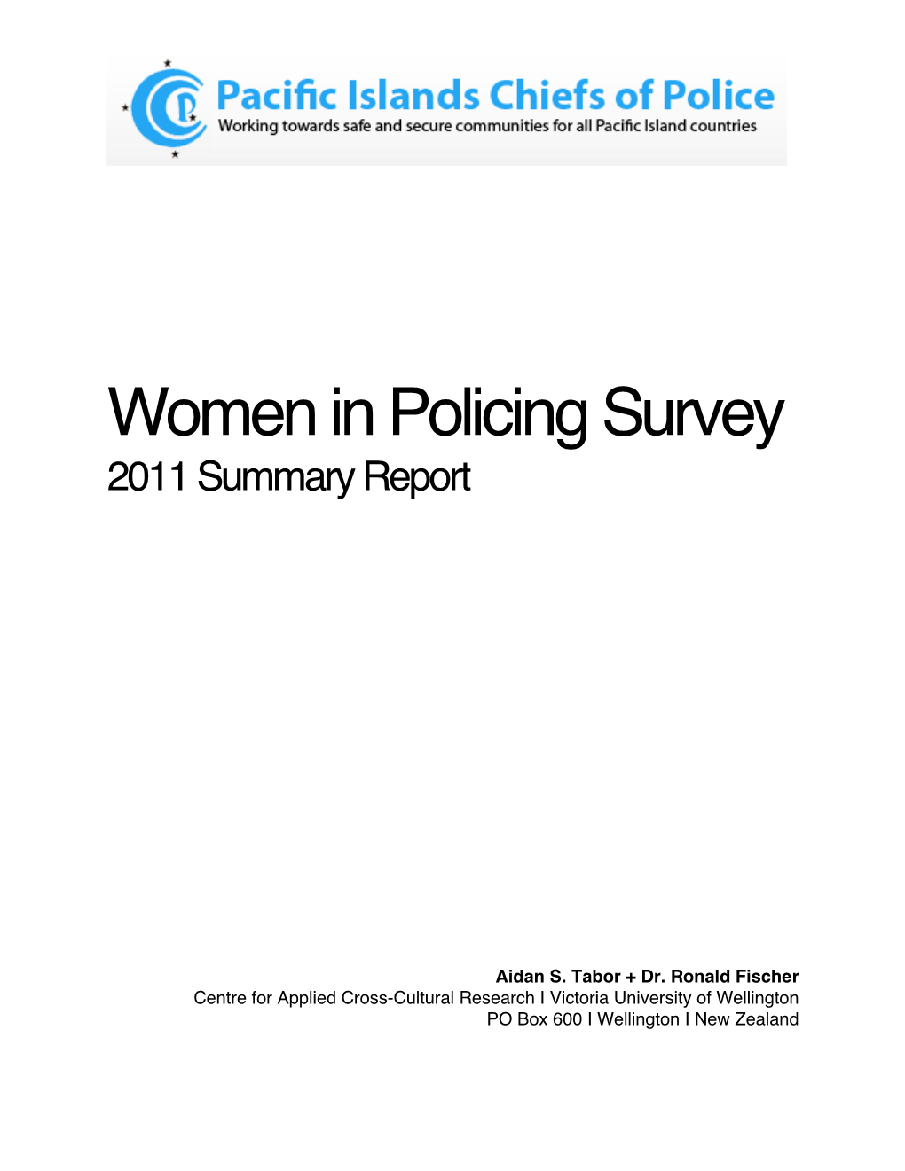 Women in Policing Survey 2011 Summary Report