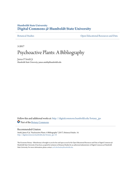 Psychoactive Plants: a Bibliography James P