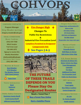 Central Oregon OHV Operations Newsletter