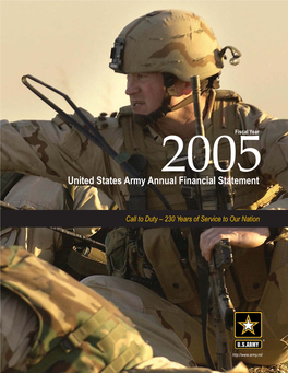 Fiscal Year 2005 Department of the Army Financial Statements and Notes