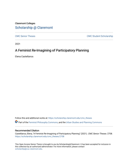 A Feminist Re-Imagining of Participatory Planning